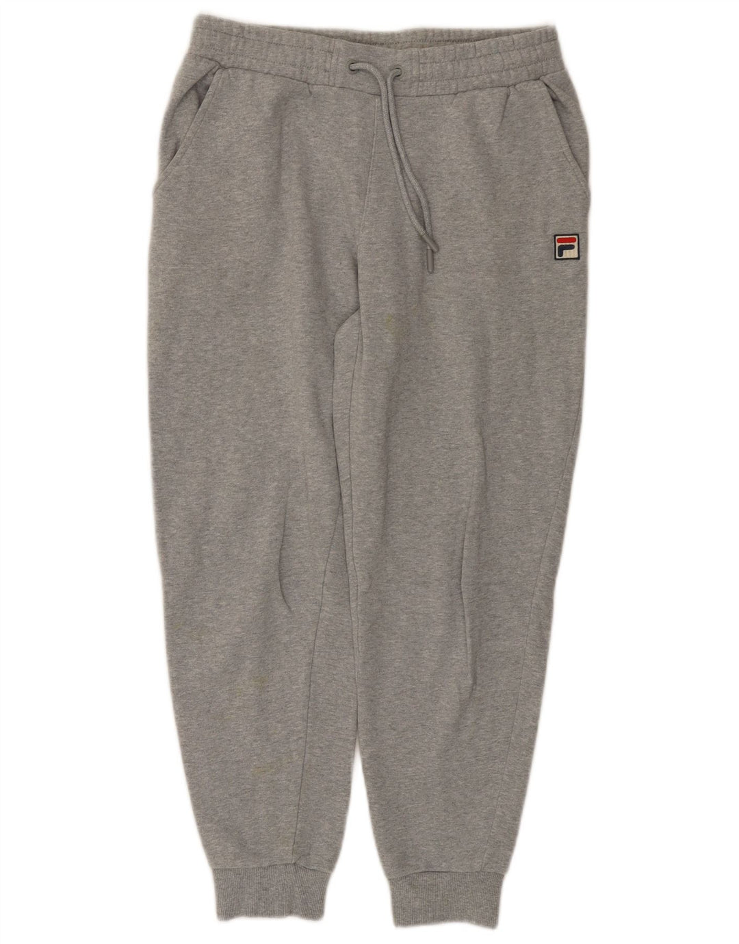 FILA Damen Trainingshose Jogger UK 10 Small Grau Baumwolle