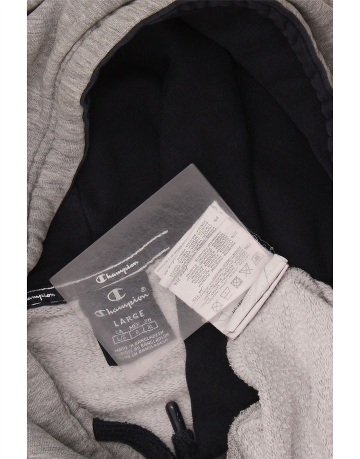 Champion Herren-Kapuzenpullover, groß, graue Baumwolle