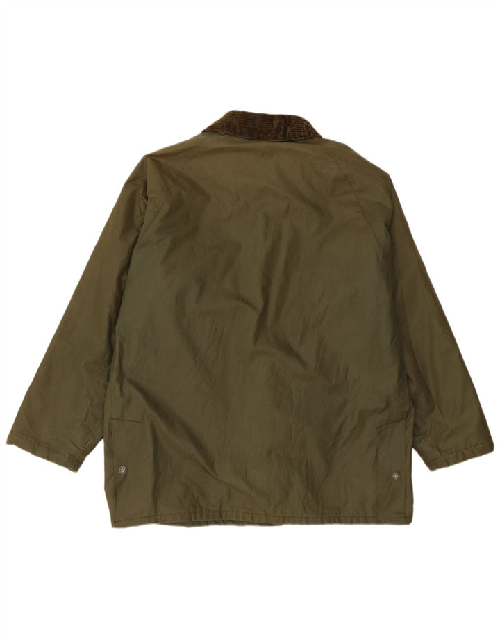 Carrera Herrenjacke aus gewachster Baumwolle, Gr. 36, klein, grünes Acryl