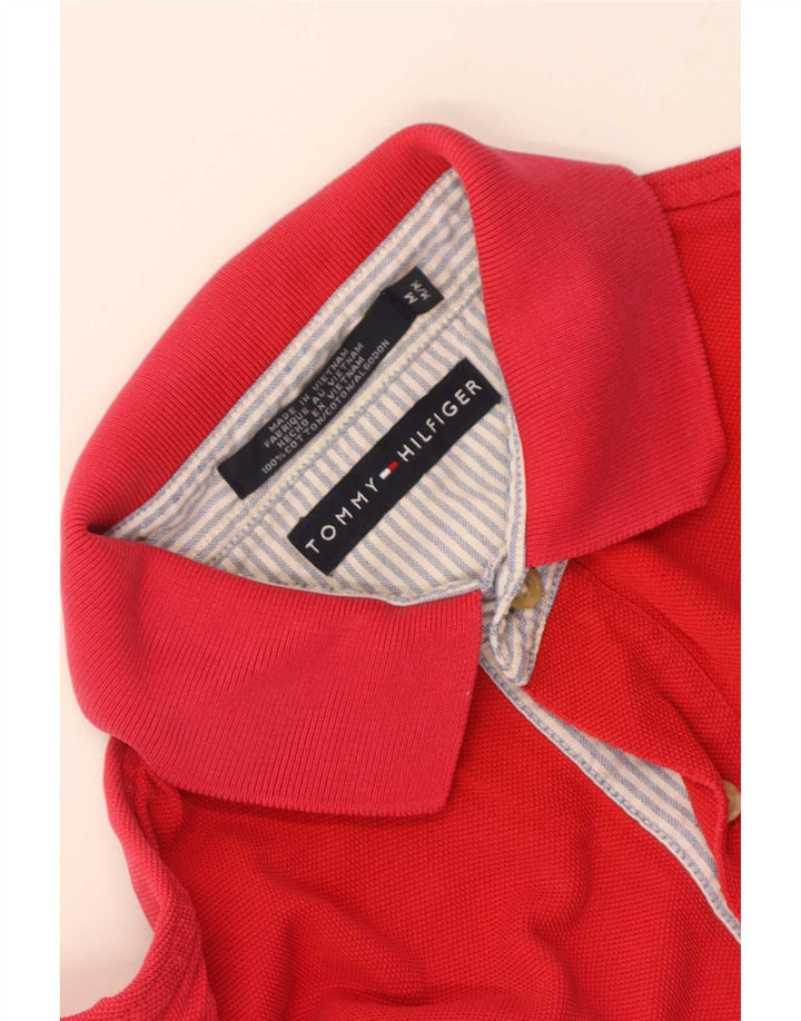 Tommy Hilfiger Herren-Poloshirt aus mittelroter Baumwolle