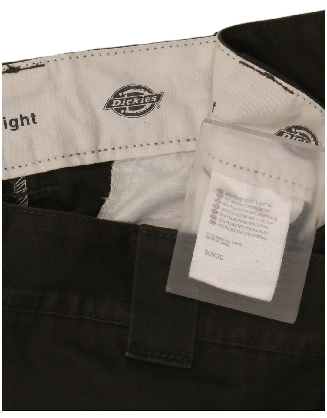 Dickies Herren gerade Chinohose W30 L30 Khaki Polyester