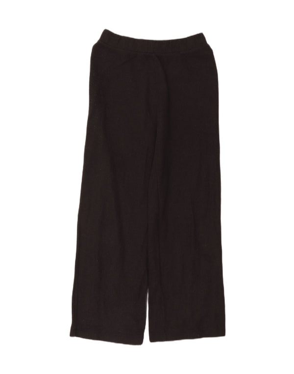 Zara Damen-Strickhose mit weitem Bein, mittelgroß, W28, L28, schwarze Baumwolle