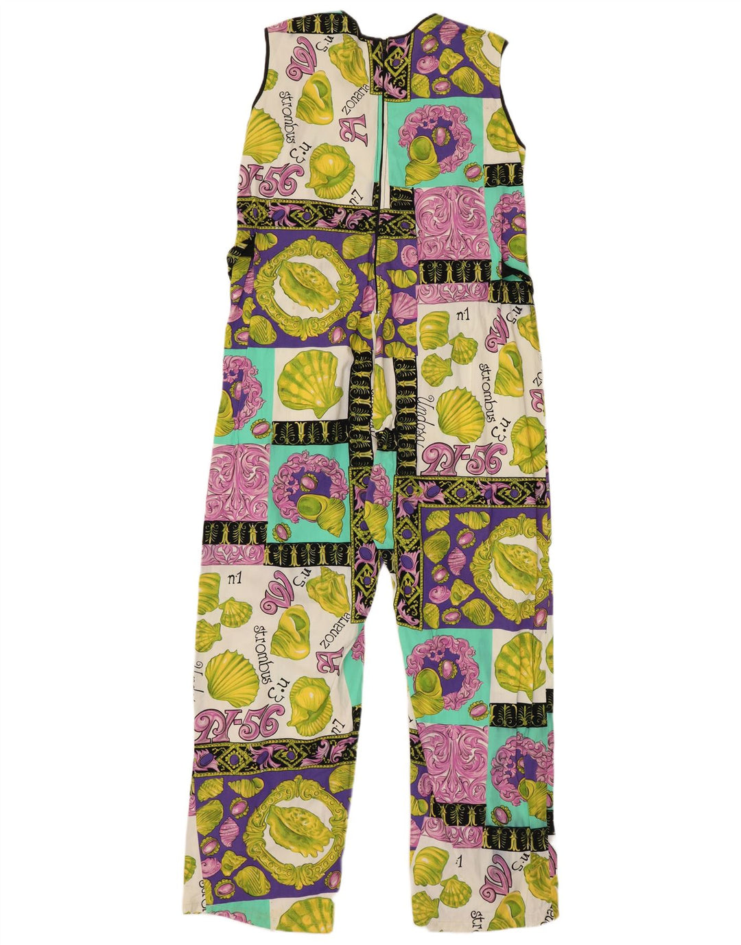 Vintage Damen-Overall mit Grafik, UK 12, Medium, mehrfarbig, Patchwork