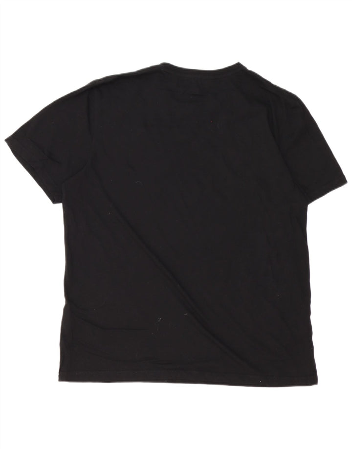 Ted Baker Herren-T-Shirt mit Grafik, Größe 4, Größe L, schwarze Baumwolle
