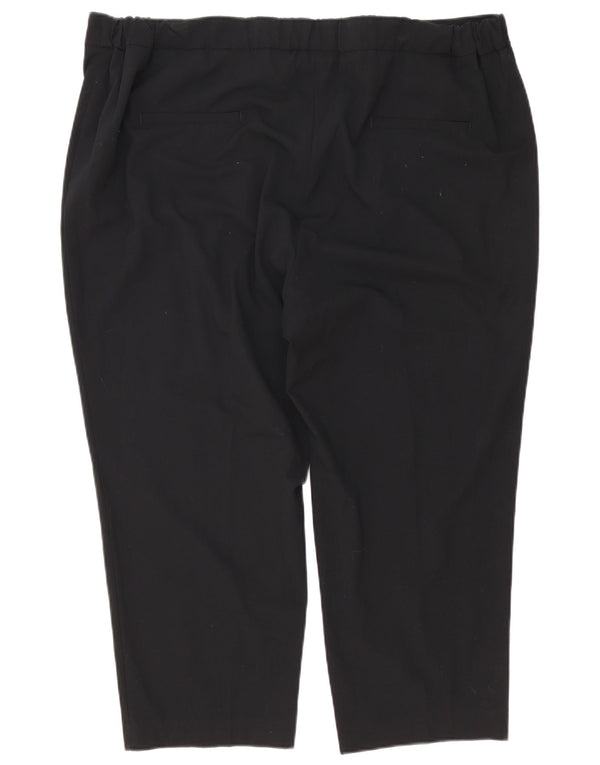 Marks & Spencer Damen-Caprihose mit hoher Taille, UK 24, 4XL, W48, L25, Schwarz