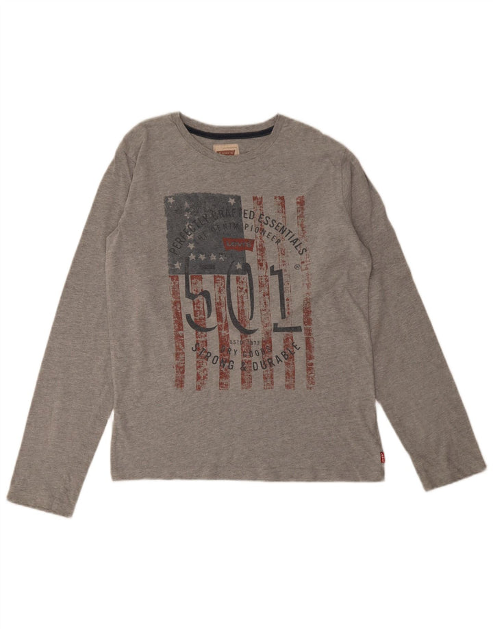 Levi's Jungen Graphic Top Langarm 15–16 Jahre graue Baumwolle