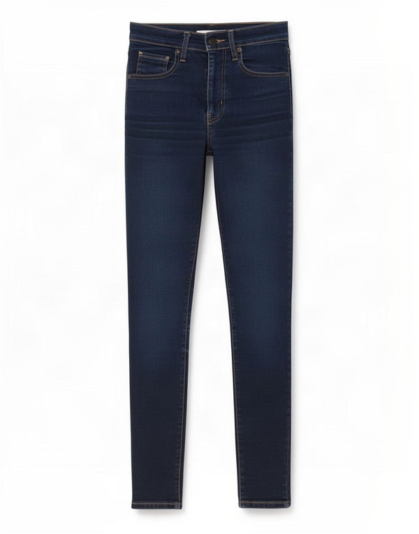Levi's Damen Mile High Super Skinny Jeans W24 L28 Blaue Baumwolle