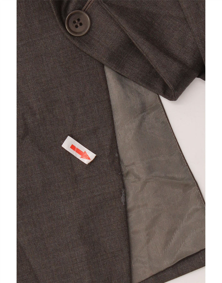 Marks & Spencer Herren-Blazer mit 3 Knöpfen, UK 44, XL, graue Schurwolle