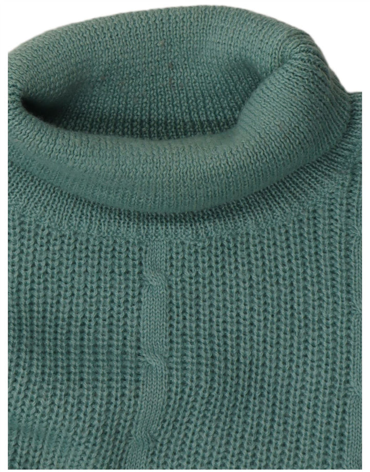 Vintage Herren Rollkragenpullover Pullover Groß Grün