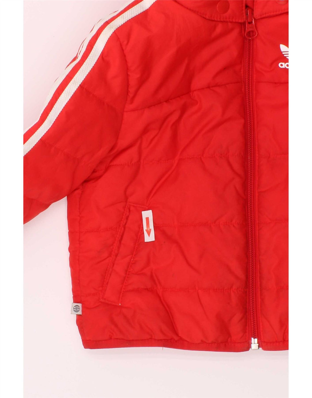 Adidas Baby-Jungen-Kapuzenjacke, 9–12 Monate, rotes Polyester