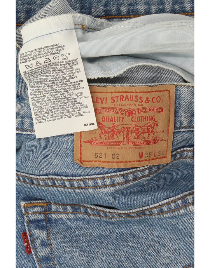 Levi's Herren 521 Straight Jeans W36 L36 Blaue Baumwolle