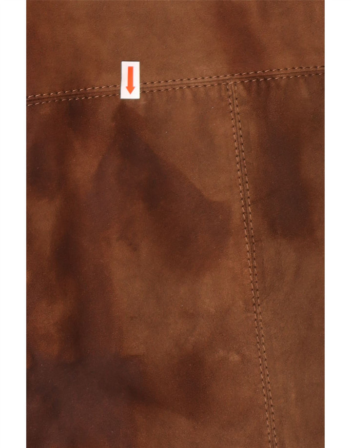 STRONG & FISHER LTD Damen Vintage Wildledermantel UK 18 XL Braun Klassisch