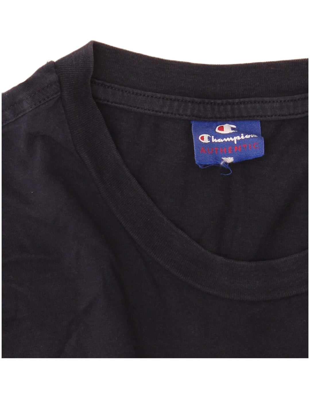 Champion Damen Grafik-T-Shirt-Oberteil UK 14 Medium Marineblau