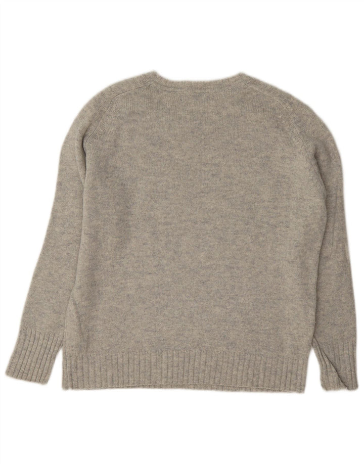 Marks & Spencer Damen-Pullover mit U-Boot-Ausschnitt, Gr. 12, Mittelblau meliert