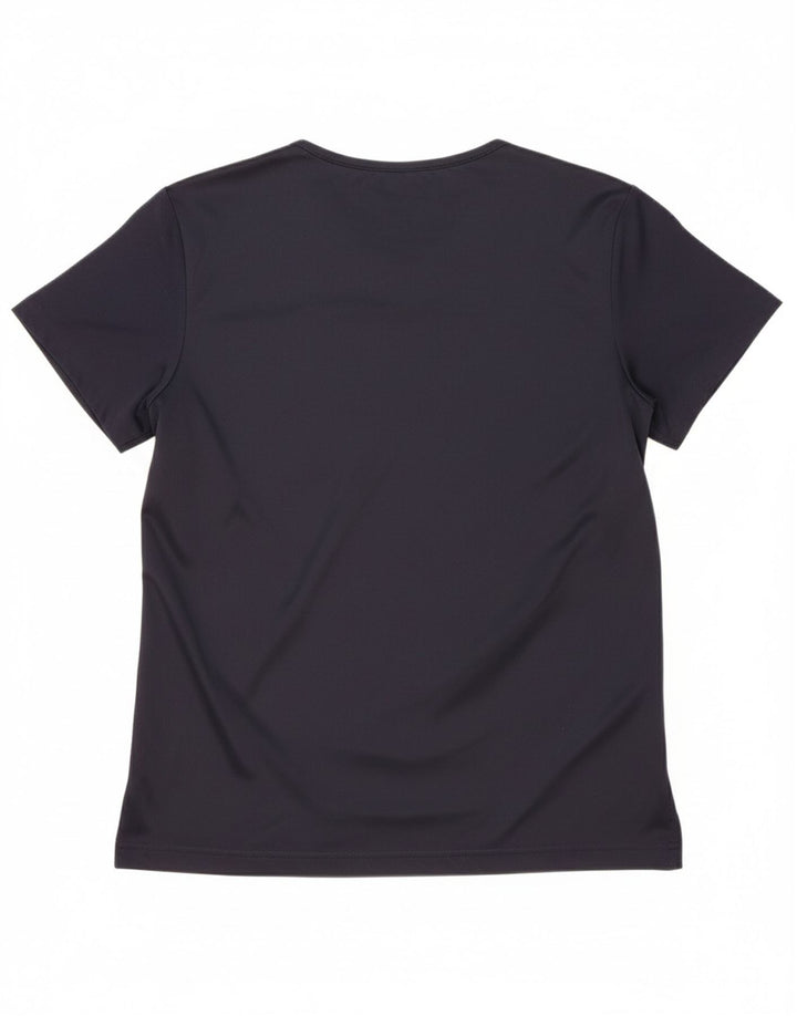 ADIDAS Womens Oversized T-Shirt Top UK 10 Small Navy Blue Cotton