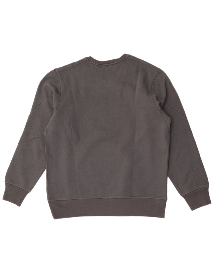 Reebok Herren Grafik-Sweatshirt-Pullover aus mittelgrauer Baumwolle