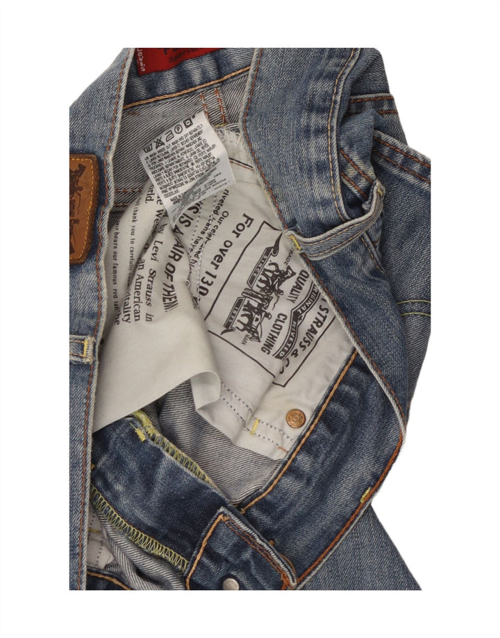 Levi's Damen Straight Jeans W31 L34 Blaue Baumwolle