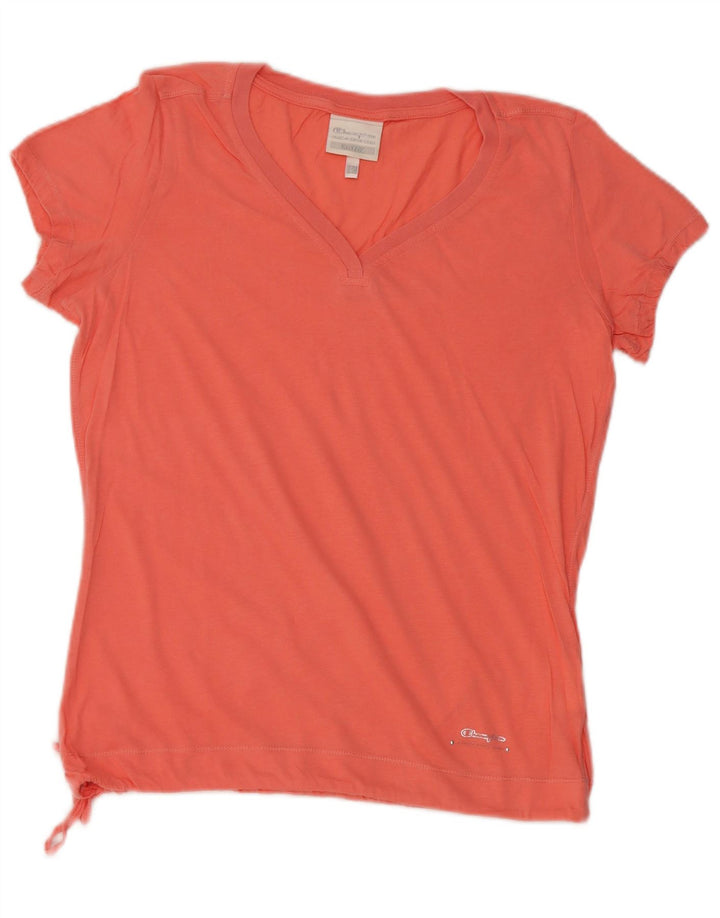 Champion Damen Easy Fit T-Shirt Top UK 14 Large Rosa Baumwolle