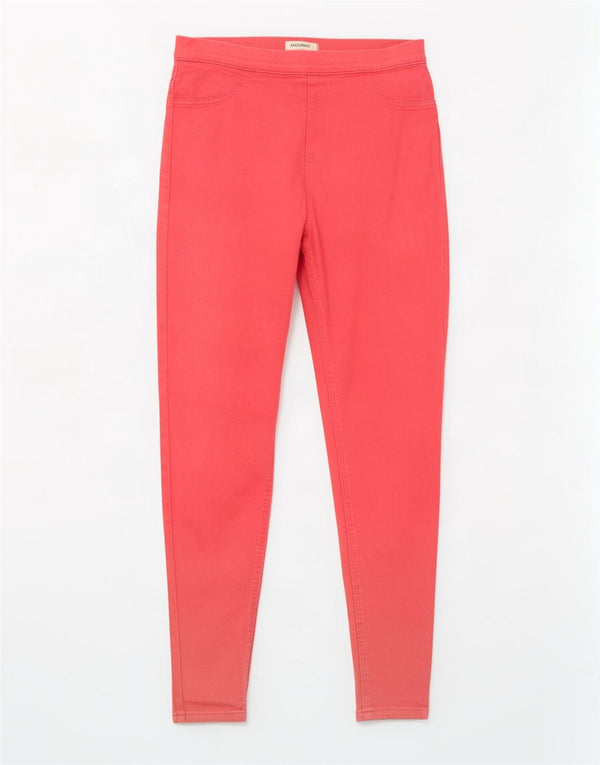 Marks & Spencer Damen Jegging-Jeans UK 14 Large W32 L28 Rote Baumwolle