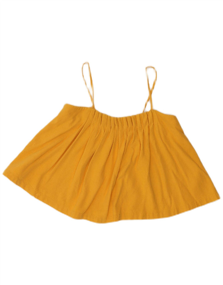 Levi's Damen Crop Cami Top US 1 XS Gelbe Seide