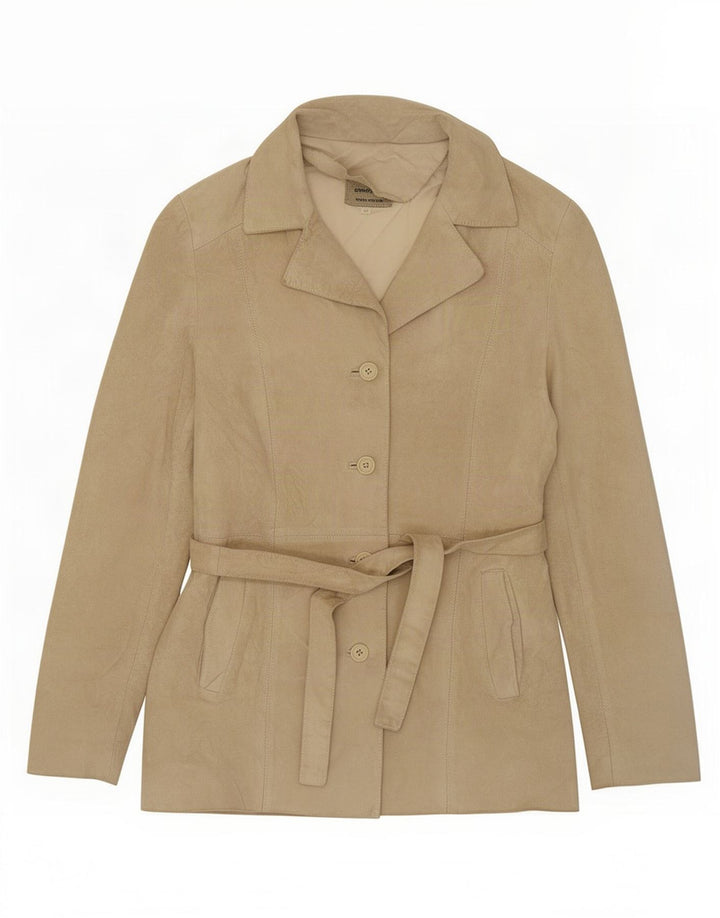 Conbipel Damen Wildlederjacke IT 46 Large Beige Leder