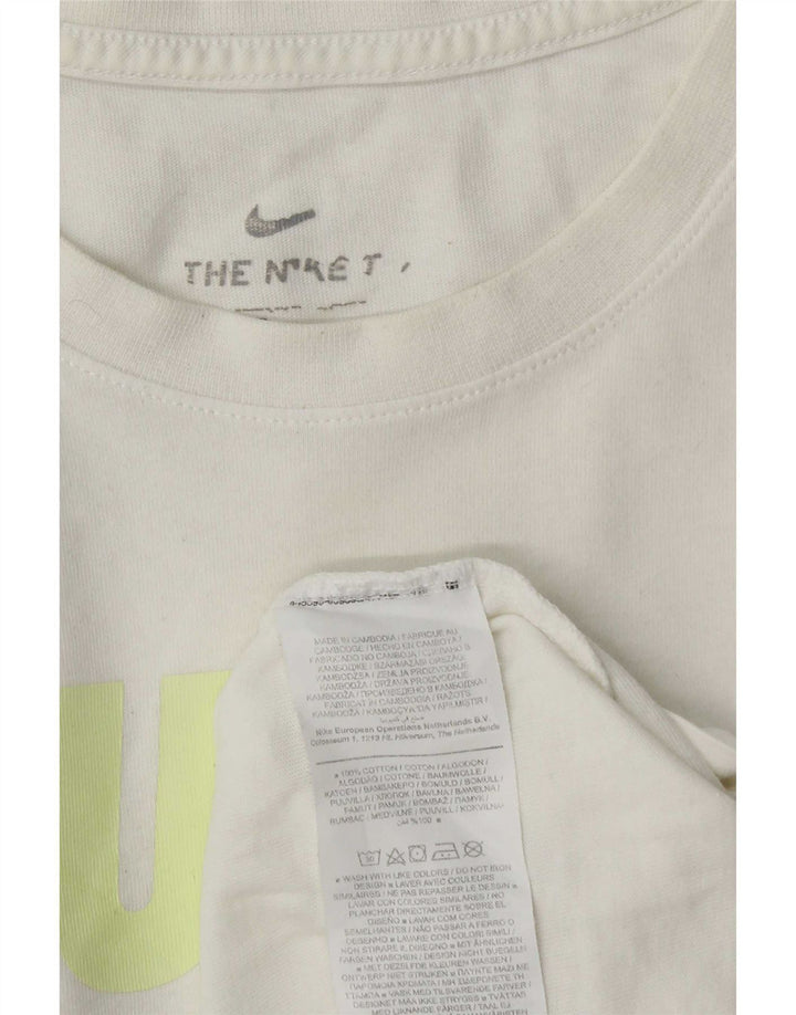 Nike Herren-T-Shirt mit Grafik, Größe L, aus weißer Baumwolle