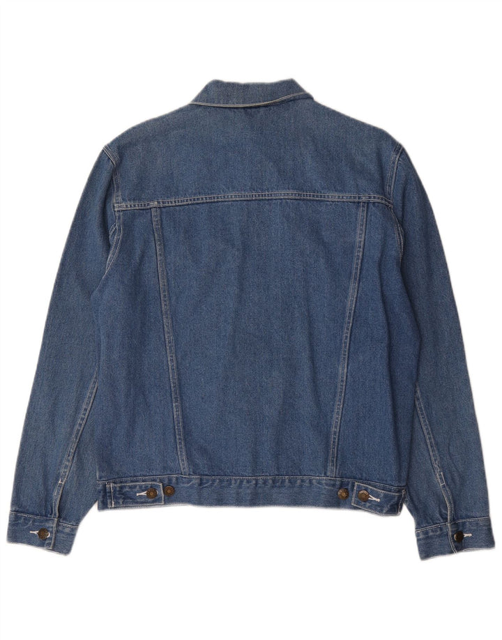 Jeansjacke für Herren im Denim-Stil, EU 50, Größe L, aus blauer Baumwolle