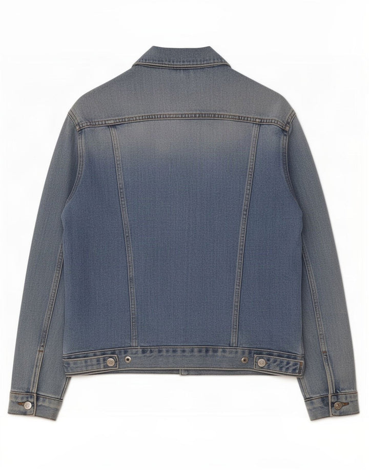 Moto Womens Übergroße Jeansjacke UK 8 Small Blaue Baumwolle