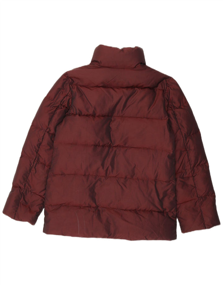 Zara Damen Wattierte Jacke UK 14 Medium Burgund