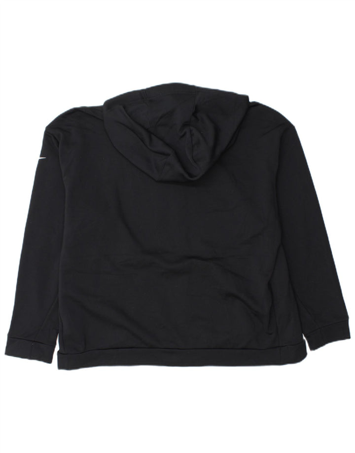 Nike Damen-Pullover mit Kapuze, übergroß, mit Reißverschluss, UK 16, Größe L, Schwarz, Polyester