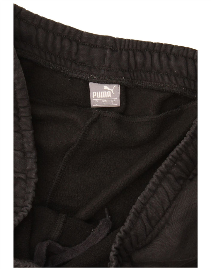 Puma Herren Grafik-Trainingshose, Jogginghose, Größe L, Schwarz
