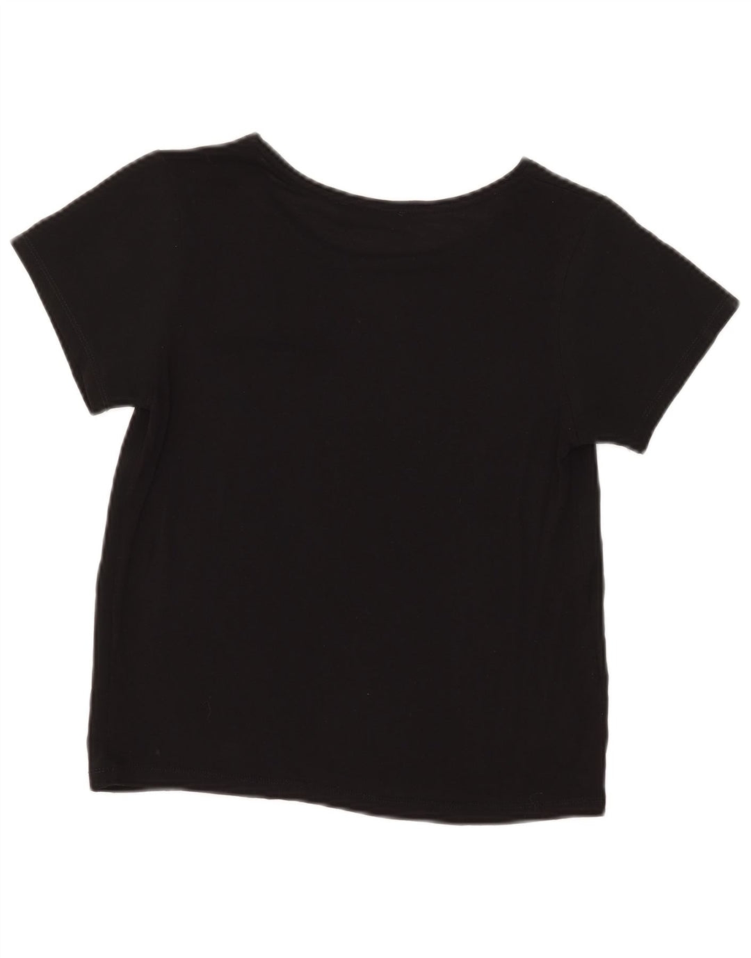 Zara Damen Crop T-Shirt Top UK 8 Small Schwarz