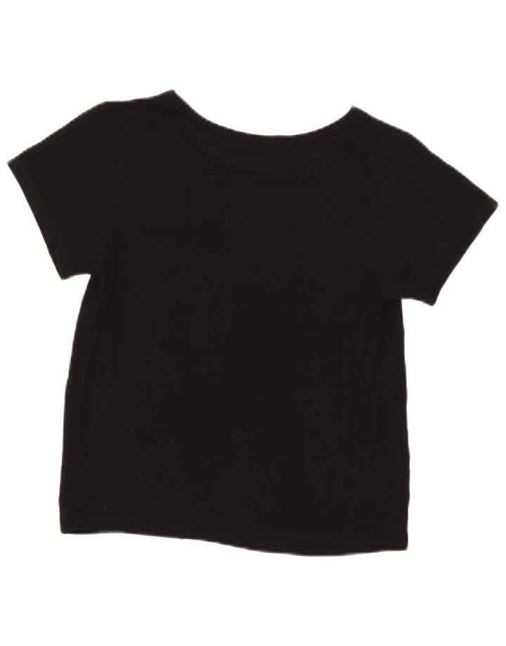 Zara Damen Crop T-Shirt Top UK 8 Small Schwarz