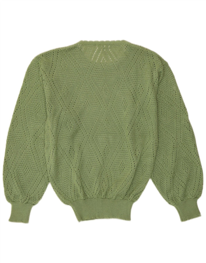 Bayer Damen-Pullover mit Rundhalsausschnitt, EU 42, großes grünes Acryl