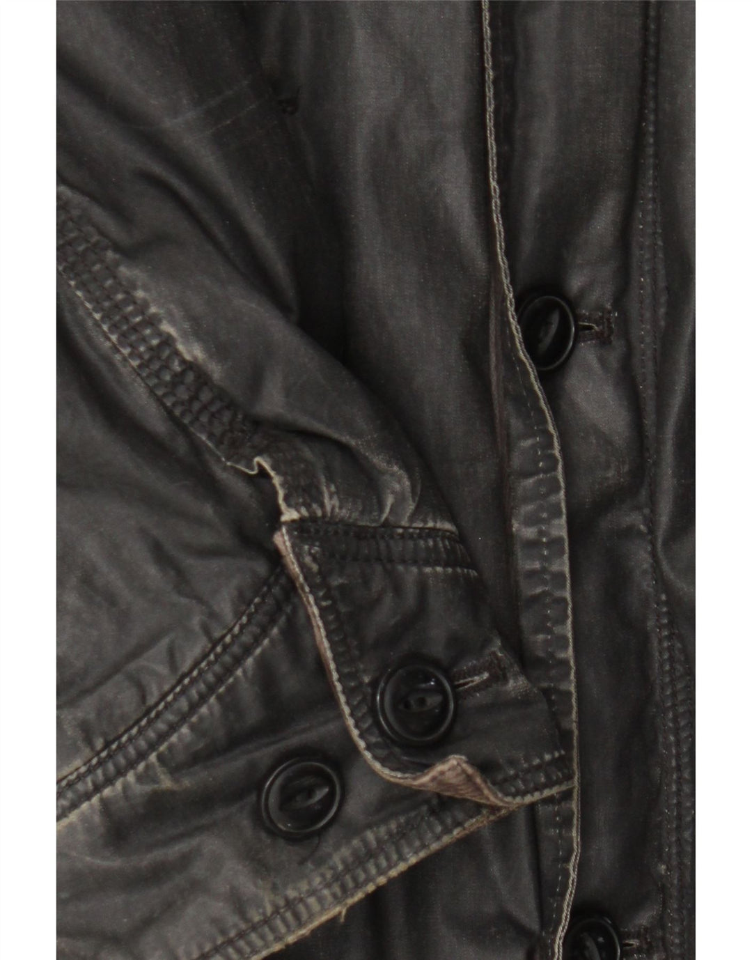 Levi's Herren-Militärjacke UK 40 Large aus schwarzer Baumwolle