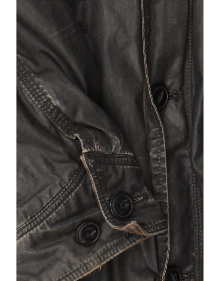 Levi's Herren-Militärjacke UK 40 Large aus schwarzer Baumwolle