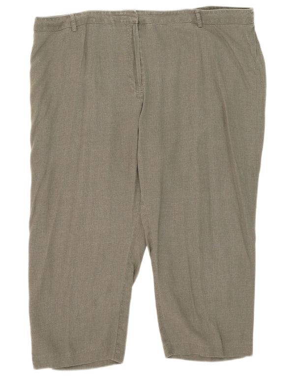 Marks & Spencer Damen-Caprihose mit hoher Taille, UK 22, 3XL, W43, L21, Khaki