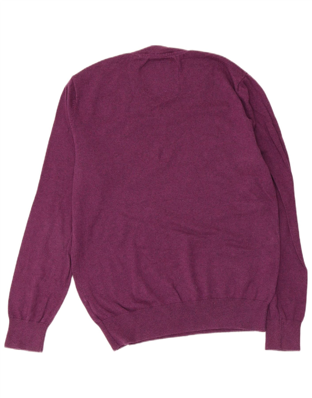JACK WILLS Herren-Pullover mit V-Ausschnitt aus mittelvioletter Baumwolle
