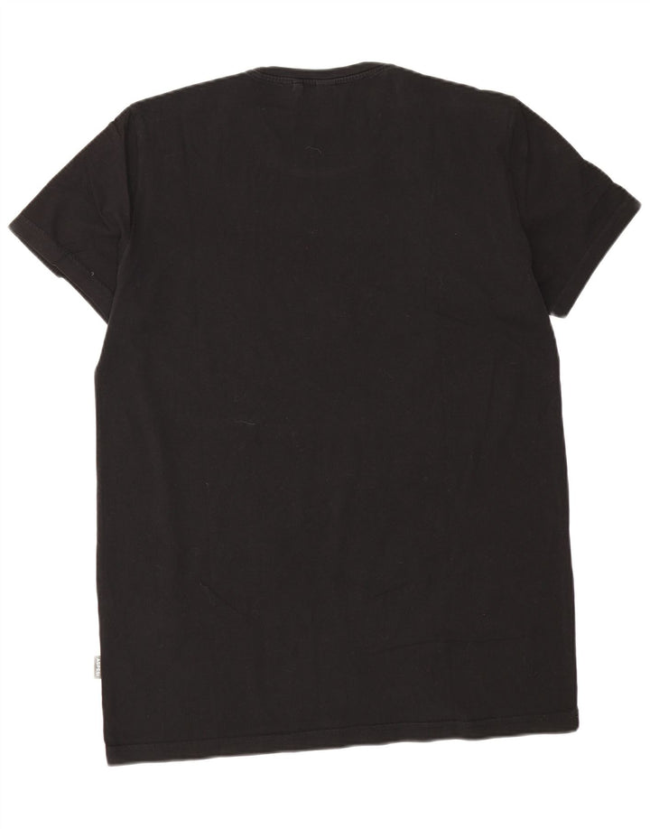 Aspesi Herren Grafik T-Shirt Top XL Schwarz Baumwolle