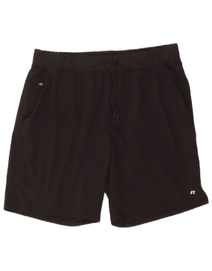 RUSSELL ATHLETIC Herren Dri-Power Sport Shorts Large Schwarz Polyester