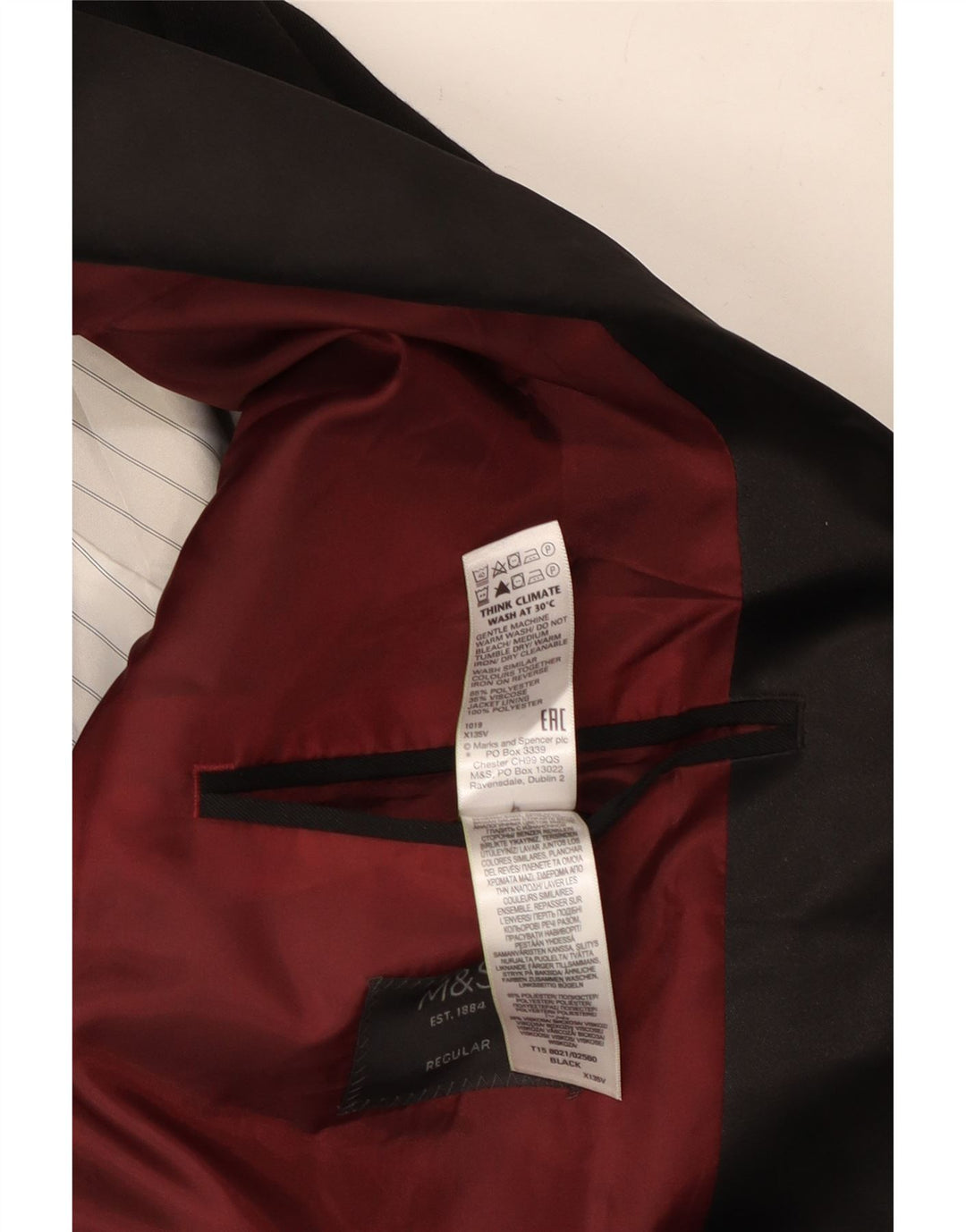 Marks & Spencer Herren-Blazer mit 2 Knöpfen, reguläre Passform, UK 48, 2XL, Schwarz
