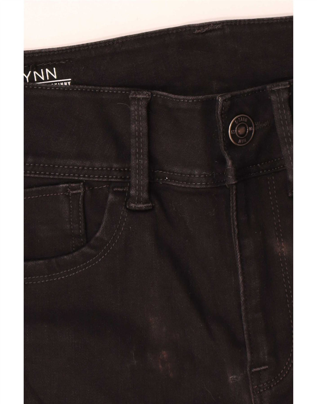 G-Star Damen Lynn Skinny Jeans W27 L30 Schwarz Polyester