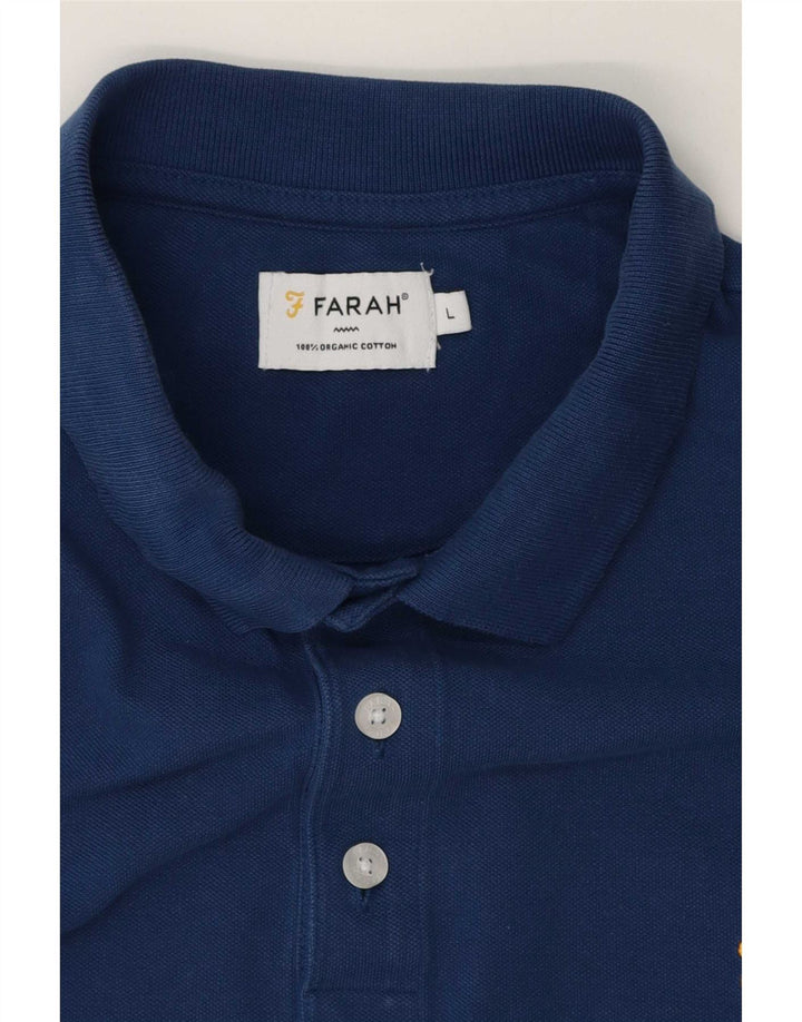 Farah Herren-Poloshirt, große marineblaue Baumwolle