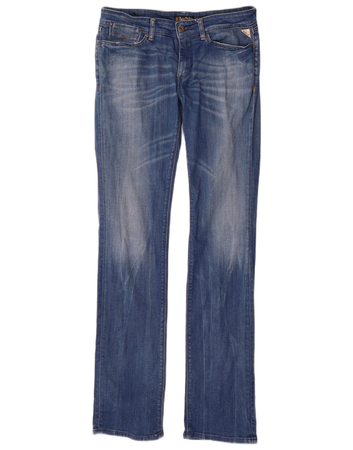 Replay Damen Slim Jeans W30 L34 Blaue Baumwolle