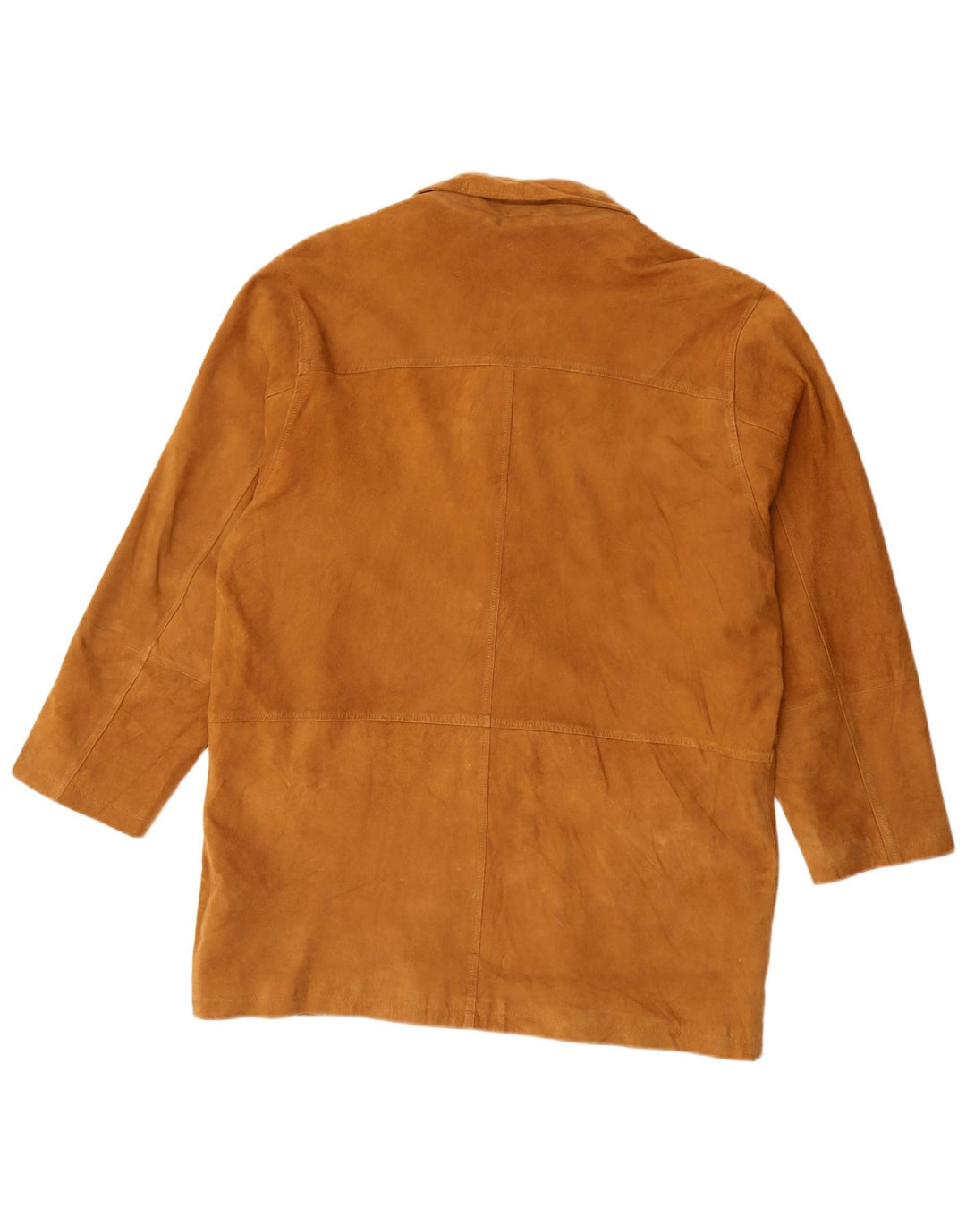 Vintage Damen Übergroße Wildlederjacke IT 46 Großes Beige Leder