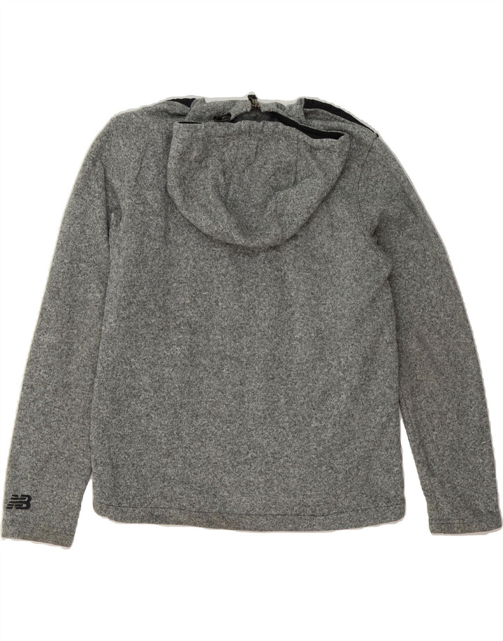 NEW BALANCE Mens Zip Hoodie Sweater Small Grey Colourblock Polyester Vintage New Balance and Second-Hand New Balance from Messina Hembry 