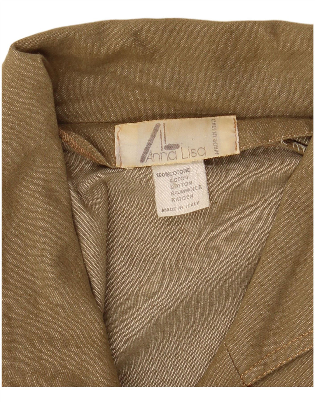 Vintage Damen Longline 3 Knopf Blazer Jacke IT 42 Mittelgrüne Baumwolle