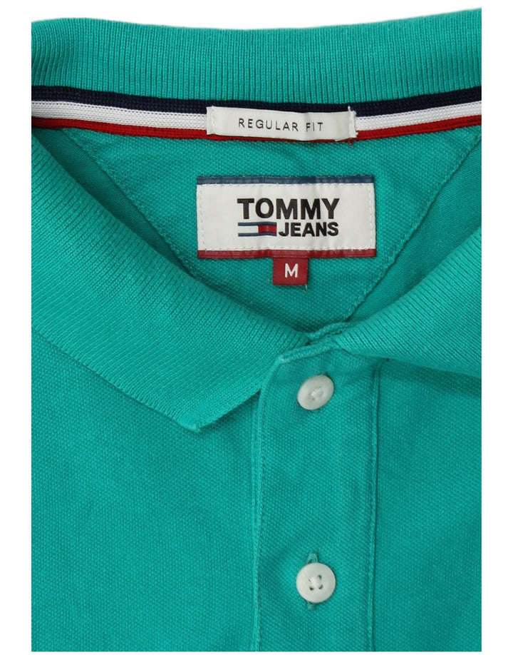 TOMMY HILFIGER Herren-Poloshirt mit normaler Passform, mitteltürkisfarbene Baumwolle