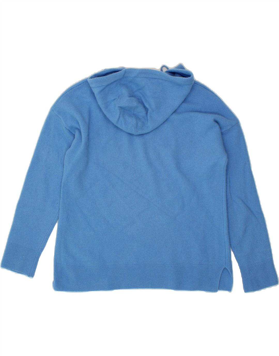 BENETTON Womens Hooded Jumper Sweater UK 10 Small Blue Wool Vintage Benetton and Second-Hand Benetton from Messina Hembry 