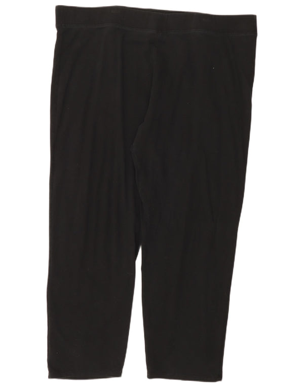Zara Damen Leggings UK 24 4XL Schwarze Baumwolle